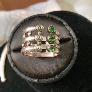 Adjustable sterling silver ring